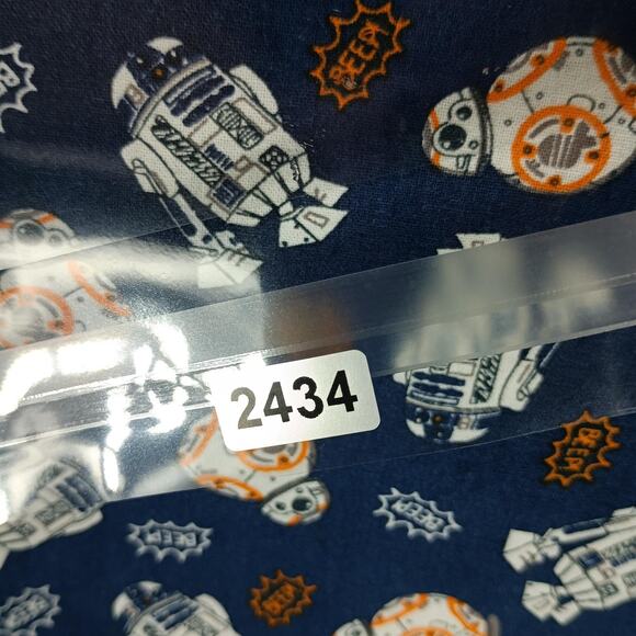 Star Wars Shirt Mens Large Blue Pocket Button Up Short Sleeve Handmade OOAK - Picture 7 of 7